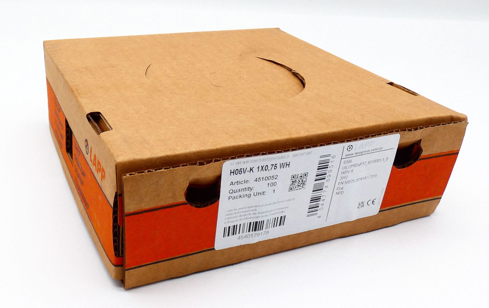 H05V-K 1X0,75 WH